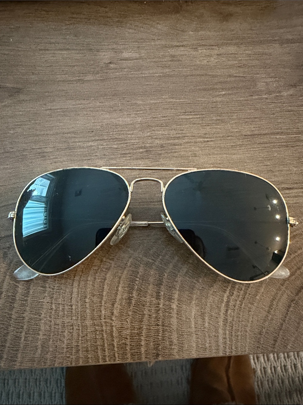 Ray-Ban Aviator Sunglasses - Black Lenses with Gold Frame